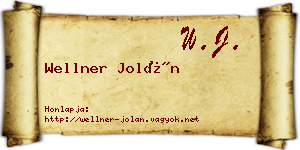 Wellner Jolán névjegykártya